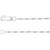 14K White 1.5 mm Keyhole 7″ Chain