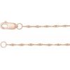 14K Rose 1.5 mm Keyhole 7″ Chain