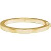 14K Yellow Square Tube Hinged Bangle 7″ Bracelet