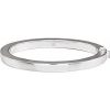 Sterling Silver Square Tube Hinged Bangle 7″ Bracelet