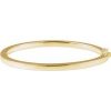 14K Yellow Square Tube Hinged Bangle 7″ Bracelet