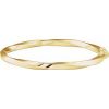 14K Yellow Hinged Twisted 7″ Bangle Bracelet