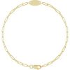 14K Yellow Engravable Oval 7″ Bracelet