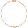 14K Rose Engravable Oval 7″ Bracelet