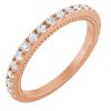 14K Rose 3/8 CTW Lab-Grown Diamond Matching Band