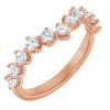 14K Rose 3/4 CTW Natural Diamond Matching Band