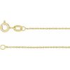 14K Yellow .50 mm Diamond-Cut Singapore 7″ Chain