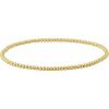 14K Yellow Gold-Filled 2 mm Elastic Bead 6 1/2″ Bracelet