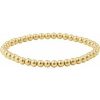 14K Yellow Gold-Filled 4 mm Elastic Bead 6 1/2″ Bracelet