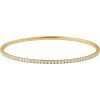 14K Yellow 2 CTW Natural Diamond  Flexible Bangle 7″ Bracelet