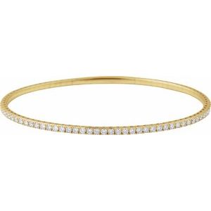 2 Ctw Lab-Grown Diamond Flexible Bangle Bracelet