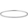 14K White 1 CTW Natural Diamond  Flexible Bangle 7″ Bracelet