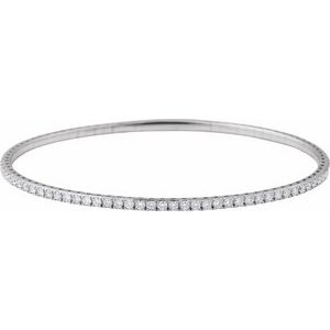 2 Ctw Lab-Grown Diamond Flexible Bangle Bracelet