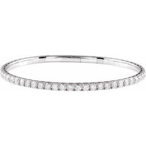 3 Ctw Lab-Grown Diamond Flexible Bangle Bracelet