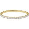 14K Yellow 5 CTW Lab-Grown Diamond  Flexible Bangle 7″ Bracelet