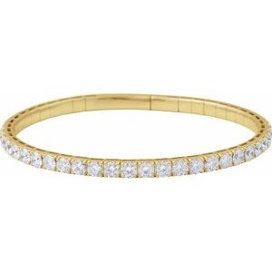 5 Ctw Lab-Grown Diamond Flexible Bangle Bracelet