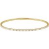 14K Yellow 2 CTW Natural Diamond Flexible Bangle 7″ Bracelet