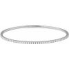 14K White 1 1/2 CTW Natural Diamond Flexible Bangle 7″ Bracelet