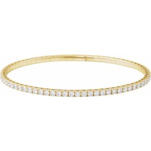 3 Ctw Lab-Grown Diamond Flexible Bangle Bracelet