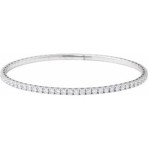 3 Ctw Lab-Grown Diamond Flexible Bangle Bracelet