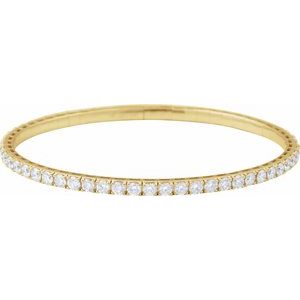 5 Ctw Lab-Grown Diamond Flexible Bangle Bracelet