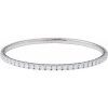 14K White 5 CTW Natural Diamond Flexible Bangle 7″ Bracelet