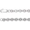 Sterling Silver 4 mm Mirror 7″ Chain