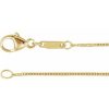 14K Yellow .8 mm Diamond-Cut Curb 16″ Chain