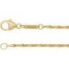 14K Yellow 1.5 mm Barleycorn 7″ Chain