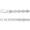 Sterling Silver 4 mm Mirror 16″ Chain