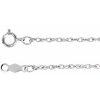 14K White 1.25 mm Rope 18″ Chain