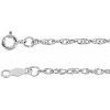 14K White 1.5 mm Rope 16″ Chain