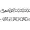 Sterling Silver 9 mm Double Link Cable 7 1/2″ Chain