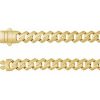 14K Yellow 7.4 mm Monaco Edge Curb 22″ Chain