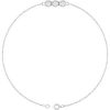 Sterling Silver 3 mm Round Three-Stone Line  7″ Bracelet Mounting