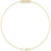 14K Yellow 3 mm Round Three-Stone Line  7″ Bracelet Mounting