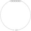 Sterling Silver 3 mm Round Five-Stone Line  7″ Bracelet Mounting