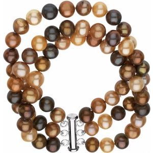 Cultured Chocolate Freshwater Pearl Bracelet