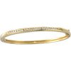 14K Yellow 5/8 CTW Natural Diamond Bangle 6 1/2″ Bracelet