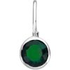 Sterling Silver Imitation Emerald Hook Charm/Pendant