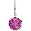 Sterling Silver Imitation Pink Tourmaline Hook Charm/Pendant