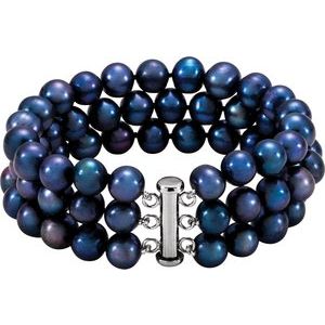 Cultured Black Freshwater Pearl Bracelet