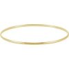 14K Yellow 2 mm Half Round Bangle 7 1/2″ Bracelet