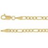 14K Yellow 3 mm Figaro 7″ Chain