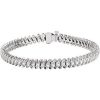 14K White 1 1/5 CTW Natural Diamond Line 7 1/4″ Bracelet