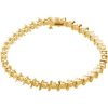 14K Yellow 2.2 mm Round Line 7″ Bracelet Mounting