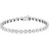 14K White 2 CTW Natural Diamond Bezel-Set Line 7″ Bracelet