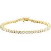 14K Yellow 3 1/6 CTW Natural Diamond Line 7 1/4″ Bracelet