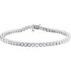 14K White 6 CTW Natural Diamond Line 7 1/4″ Bracelet