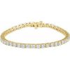 18K Yellow 7 CTW Natural Diamond Line 7 1/4″ Bracelet